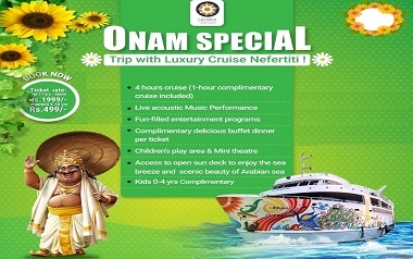 Onam Special Sunset Cruise at Arabian Sea with Luxury Cruise Nefertiti